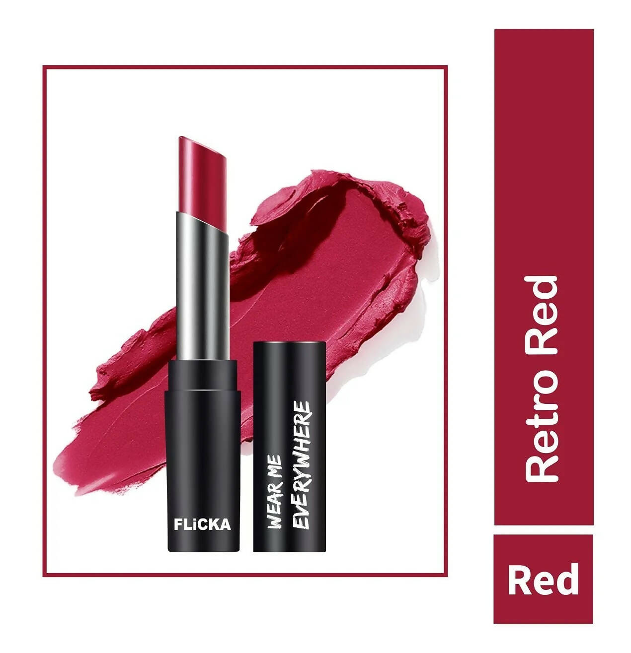 FLiCKA Wear Me Everywhere Creamy Matte Lipstick Retro Red