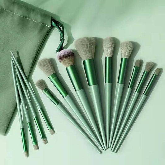 Favon Pack of 13 Professional Makeup Brushes with Free Pouch - BUDNE