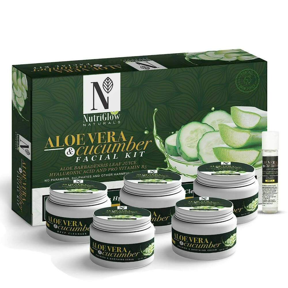 NutriGlow NATURAL'S Aloe Vera Cucumber Facial Kit - BUDNEN