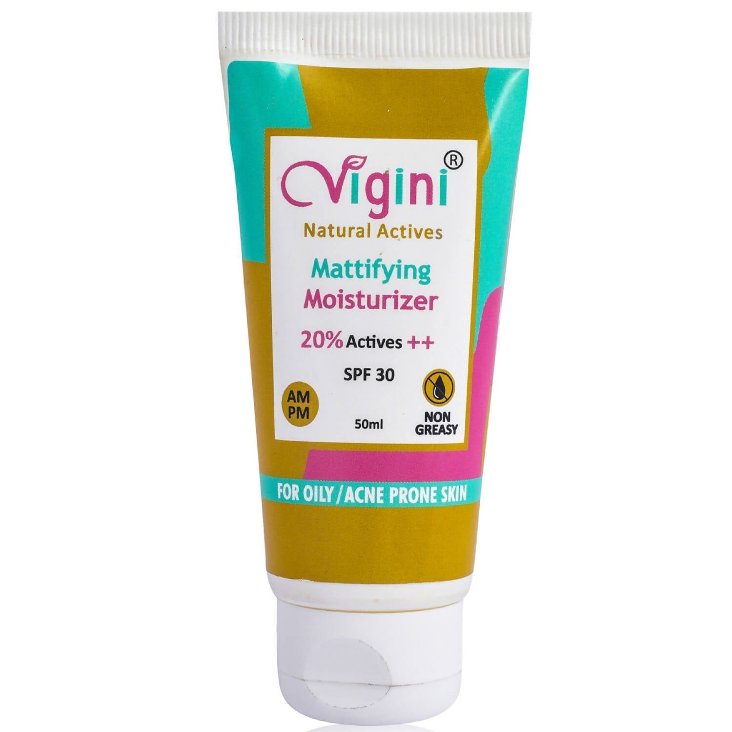 Vigini Natural Actives Mattifying Moisturizer SPF 30 for Men Women - BUDNEN