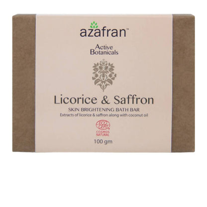 Azafran Active Botanicals Licorice & Saffron Skin Lightening Bath Bar