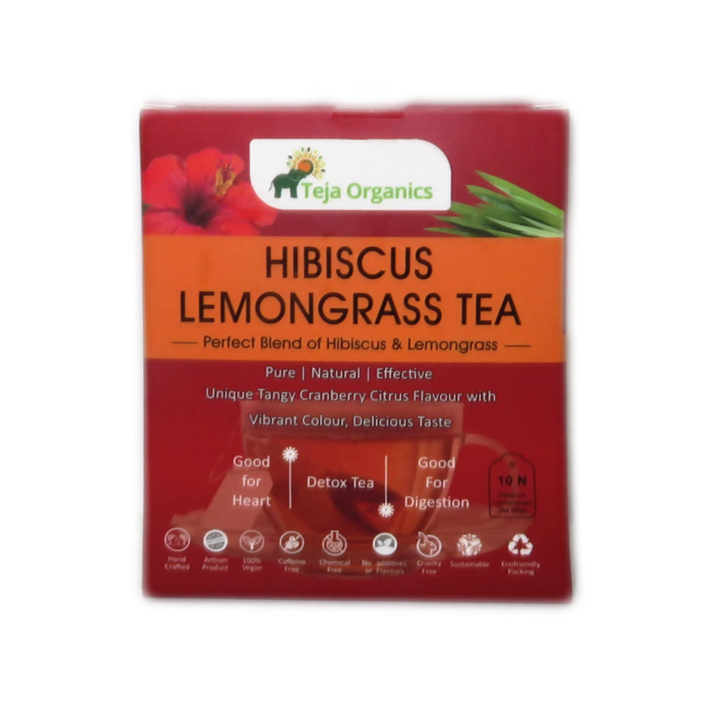Teja Organics Hibiscus & Lemongrass Tea Bags