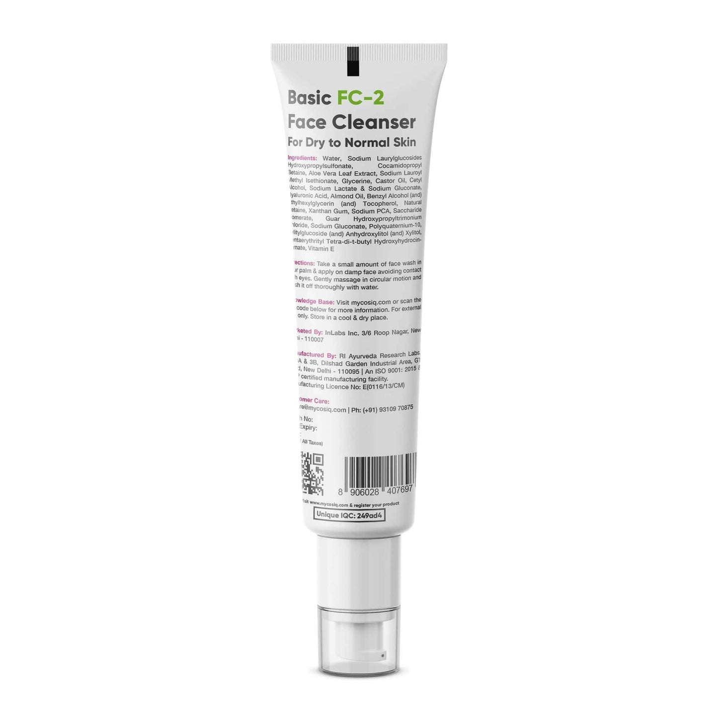 Cos-IQ FC-2 Face Cleanser for Dry Skin