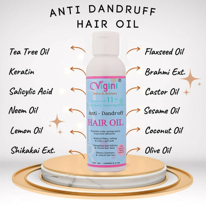 Vigini Anti Dandruff Itchy Scalp Hair Care Oil for Men Women Anti Hair Fall