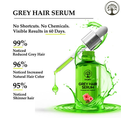 Ivory Natural Grey Hair Serum - Restore Natural Hair Color