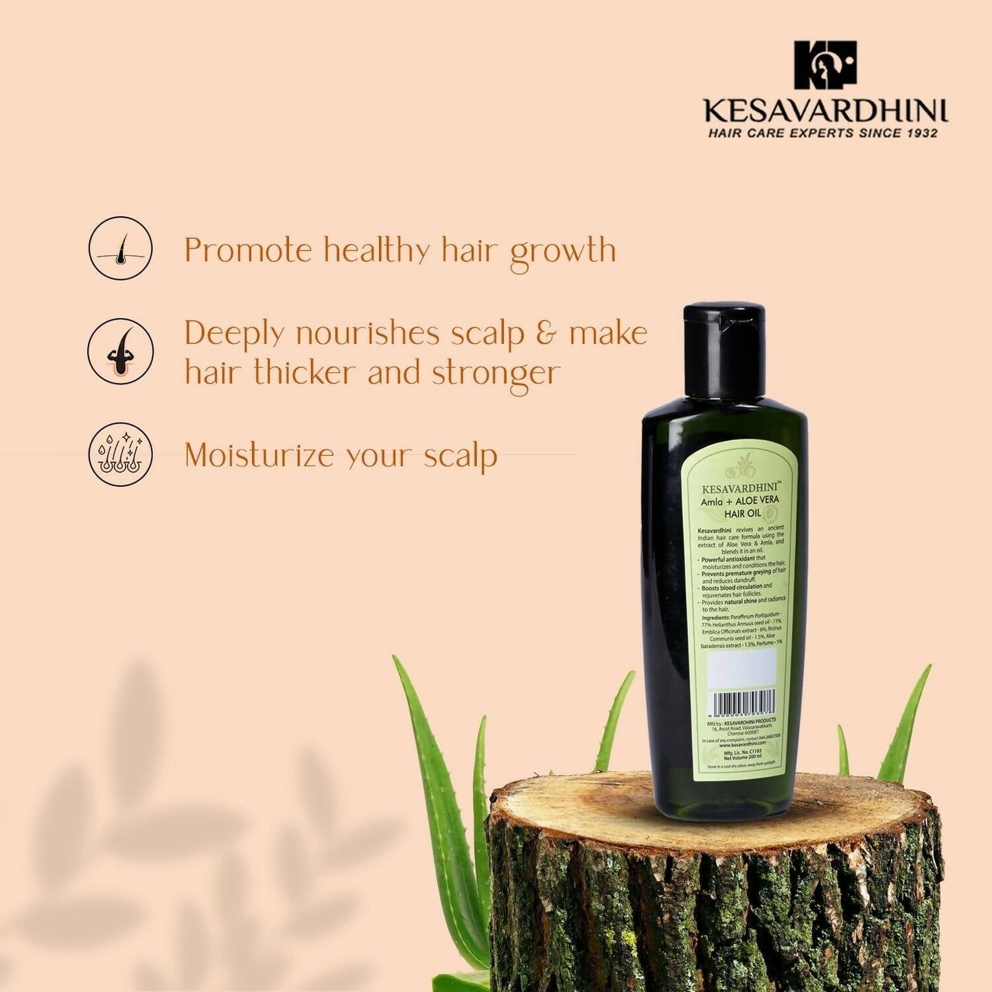 Kesavardhini Aloe Vera Amla Oil