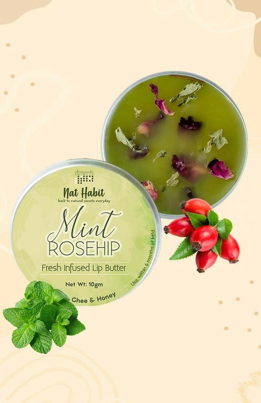 Nat Habit Mint Rosehip Lip Butter - BUDNE