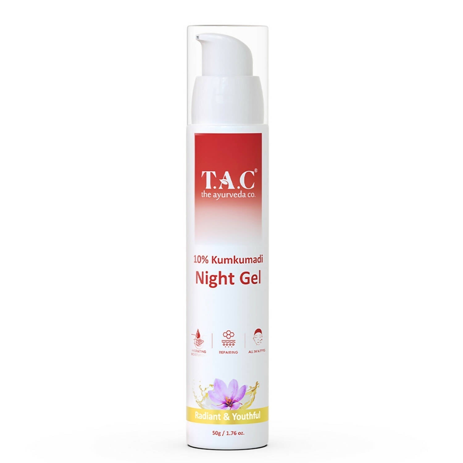 TAC - The Ayurveda Co. 10% Kumkumadi Night Gel for Glowing Skin - usa canada australia