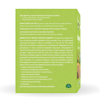 Nutriorg Certified Organic Wheatgrass Powder