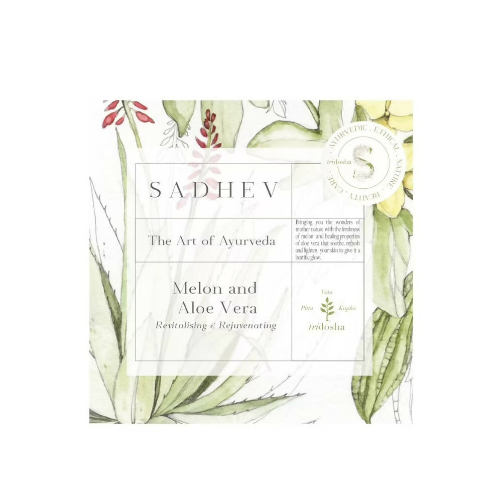 Sadhev Revitalising & Rejuvenating Bathing Bar-Melon & Aloe Vera