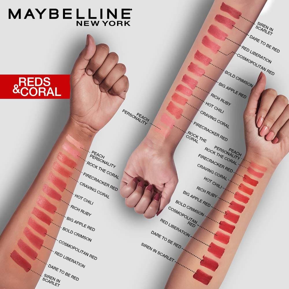 Maybelline New York Color Sensational Creamy Matte Lipstick / 690 Siren in Scarlet