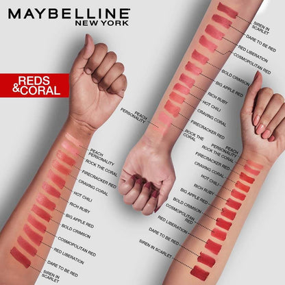 Maybelline New York Color Sensational Creamy Matte Lipstick / 690 Siren in Scarlet