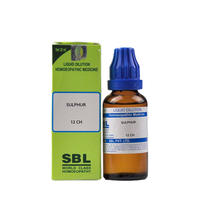 SBL Homeopathy Sulphur Dilution 12 CH