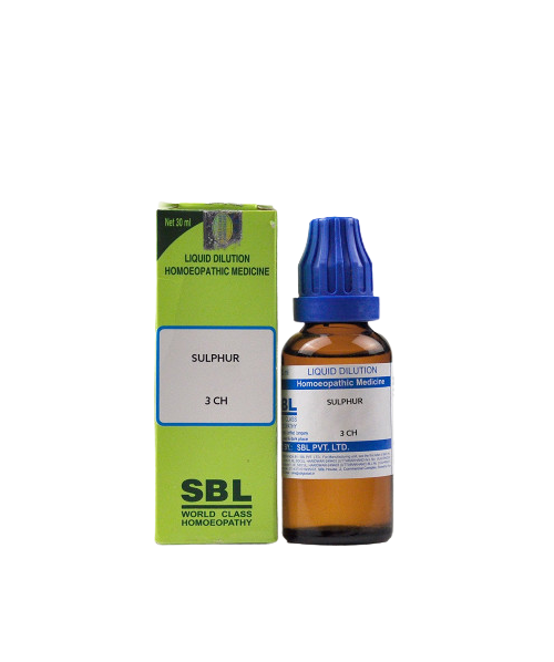 SBL Homeopathy Sulphur Dilution 3 CH