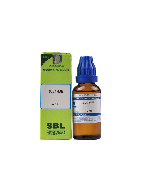 SBL Homeopathy Sulphur Dilution 6 CH