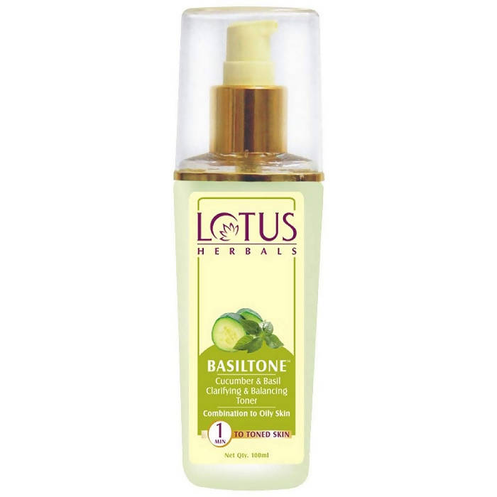 Lotus Herbals Basiltone Cucumber & Basil Clarifying & Balancing Toner - BUDNE