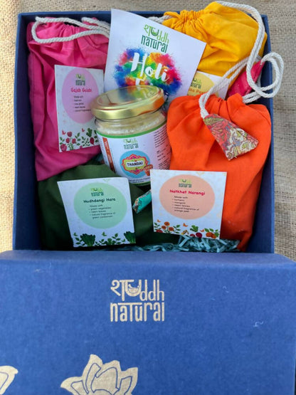 Shuddh Natural Ubtan Based Herbal Gulal | Ayurvedic Thandai Powder | Holi Gift Hamper