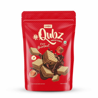 Unibic Qubz Wafer Biscuits Hazelnut Flavour