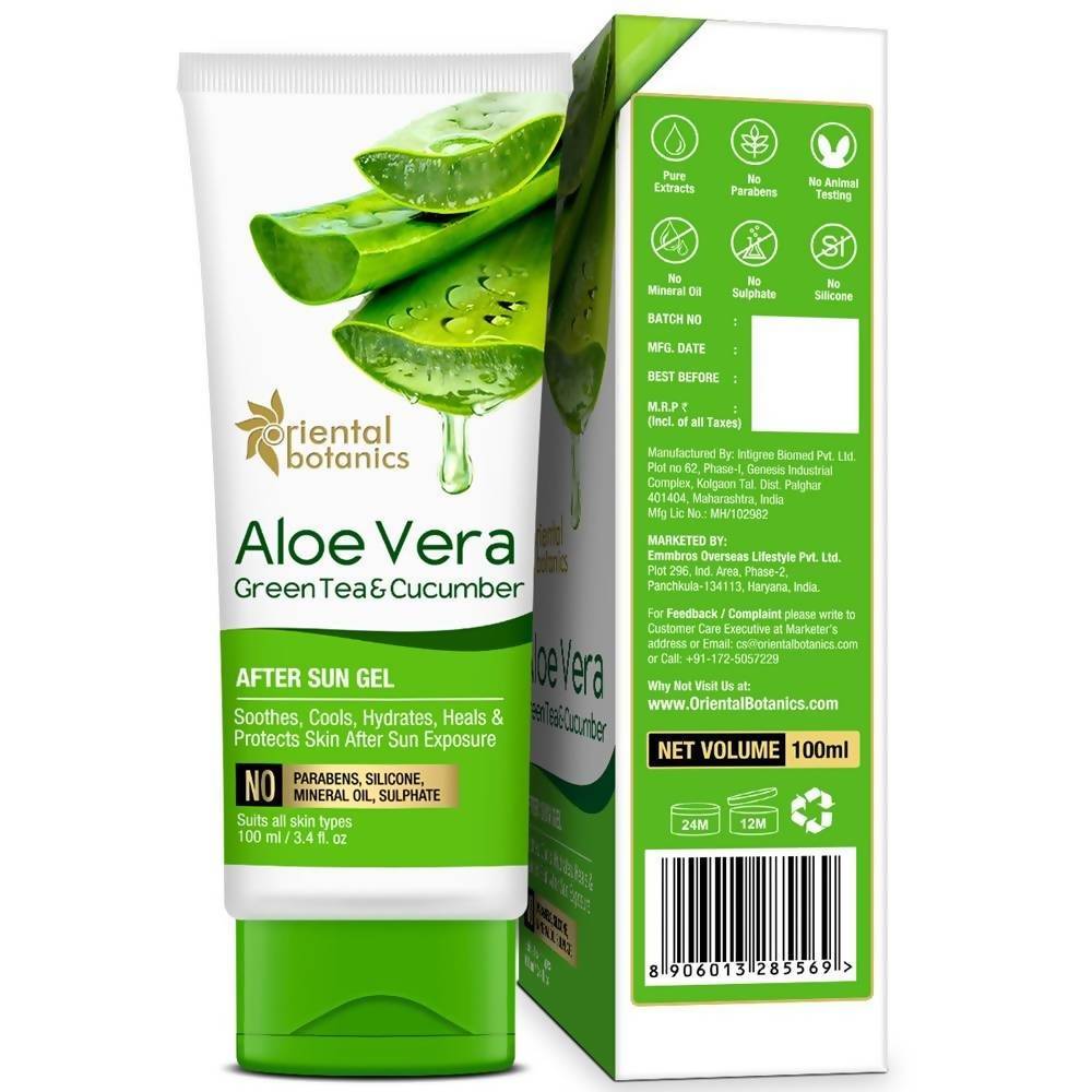 Oriental Botanics Aloe Vera, Green Tea & Cucumber After Sun Gel