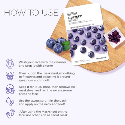 The Face Shop Real Nature Blueberry Face Mask