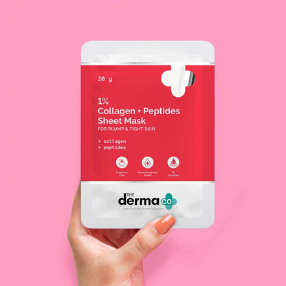 The Derma Co 1% Collagen + Peptides Sheet Mask