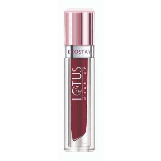 Lotus Make-Up Ecostay Matte Lip Lacquer - Wine Velvet (4 Gm) - BUDNE