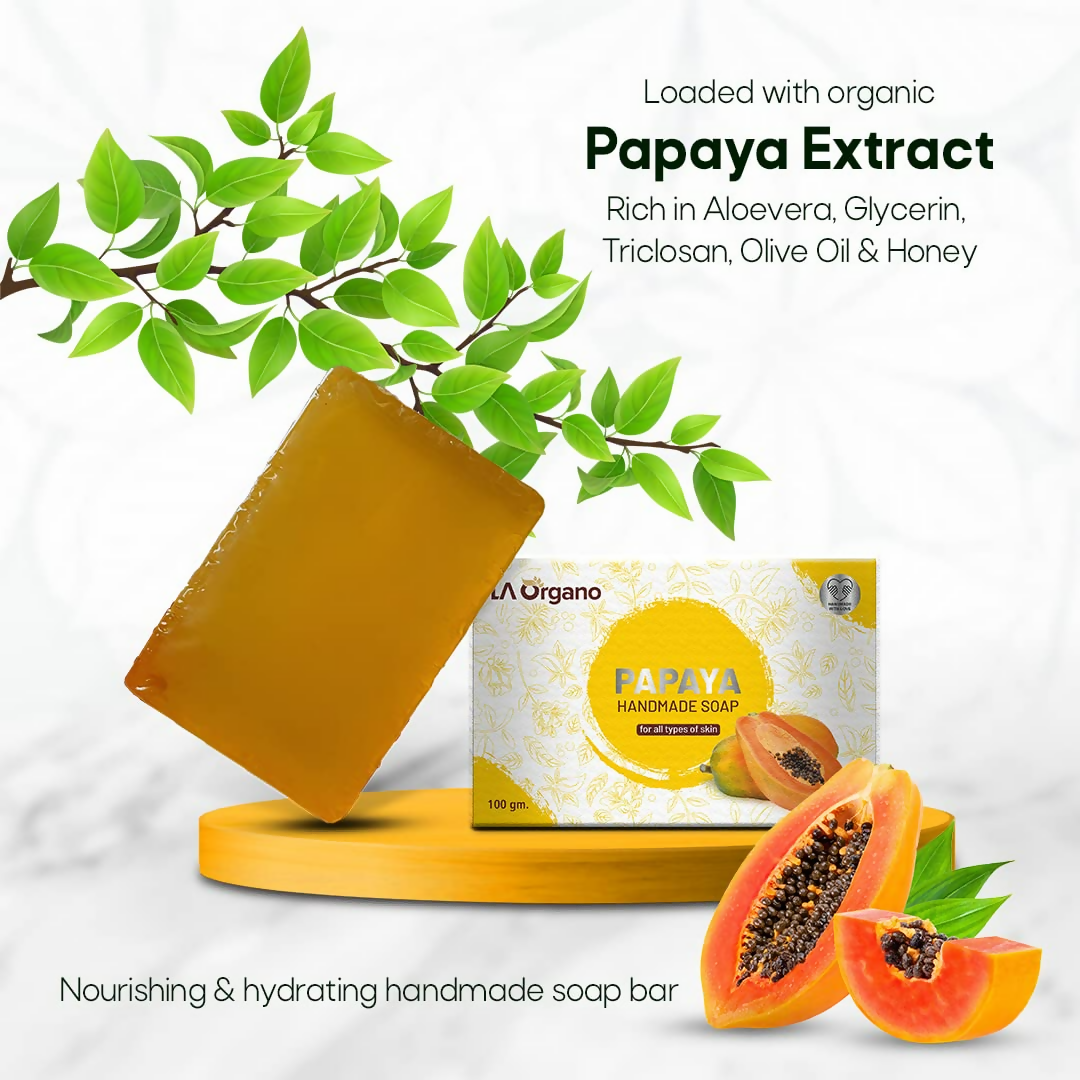 LA Organo Papaya Handmade Natural Bath Soap