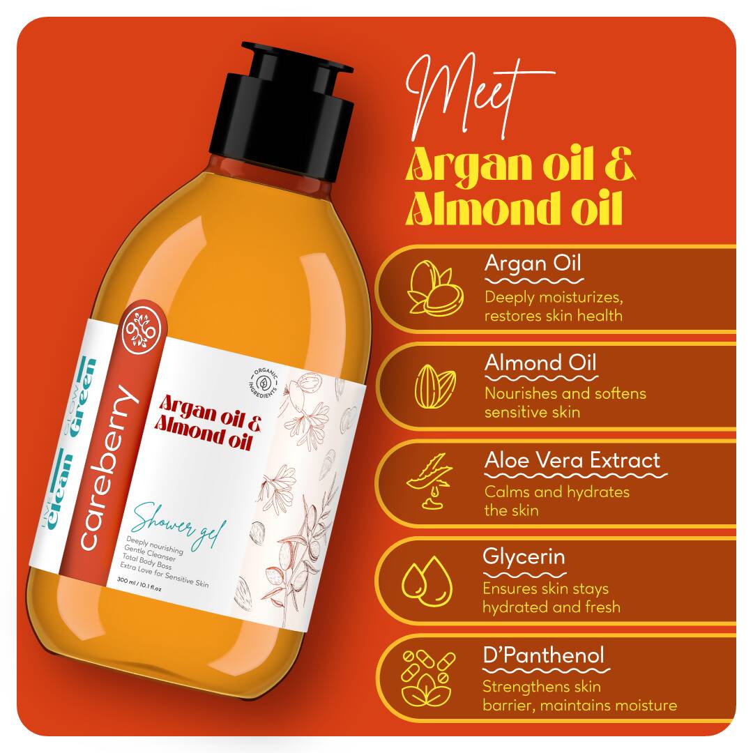 Careberry Argan & Almond Oil Shower Gel