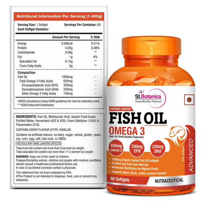 St.Botanica Fish Oil Omega 3 Capsules