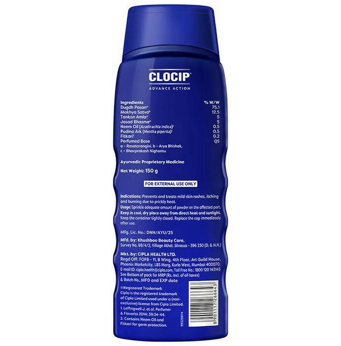 Cipla Clocip Advance Action Prickly Heat Powder