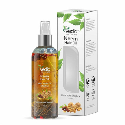 Vedic Naturals Neem Hair Oil With Jojoba Oil & Walnut Oil -  buy in usa 