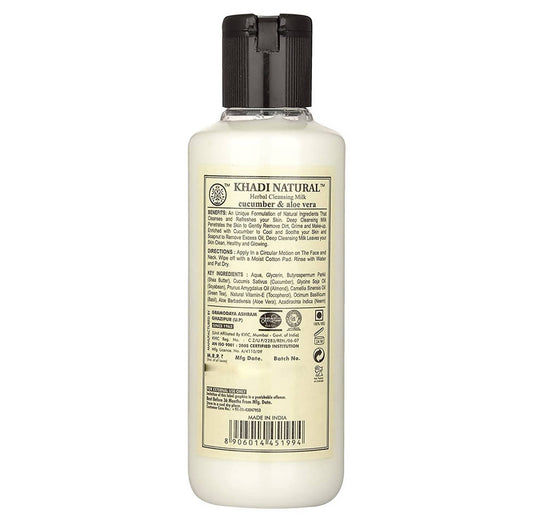 Khadi Natural Cucumber & Aloevera Herbal Cleansing Milk