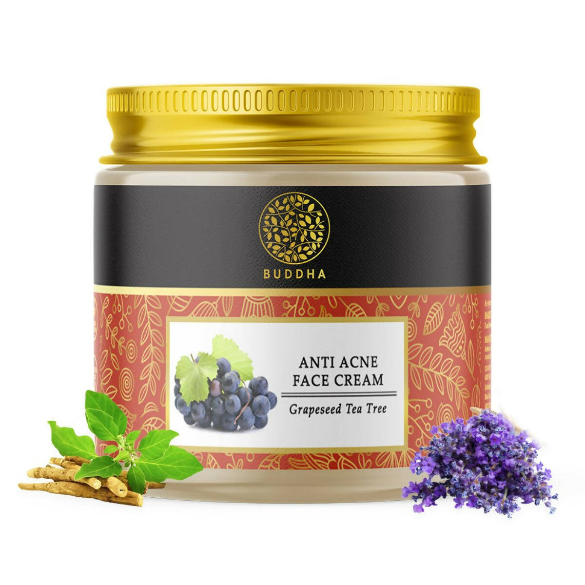 Buddha Natural Anti Acne Face Cream - For Acnes, Pimples, Scars & Marks