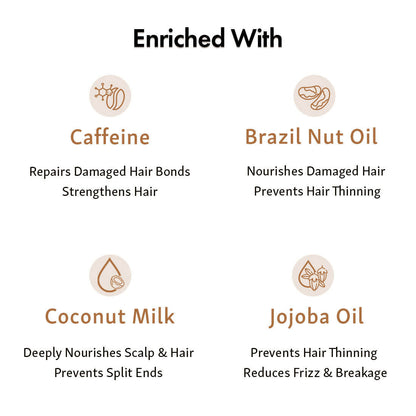 mCaffeine Naked & Raw Latte Coffee Scalp & Hair Cream Oil