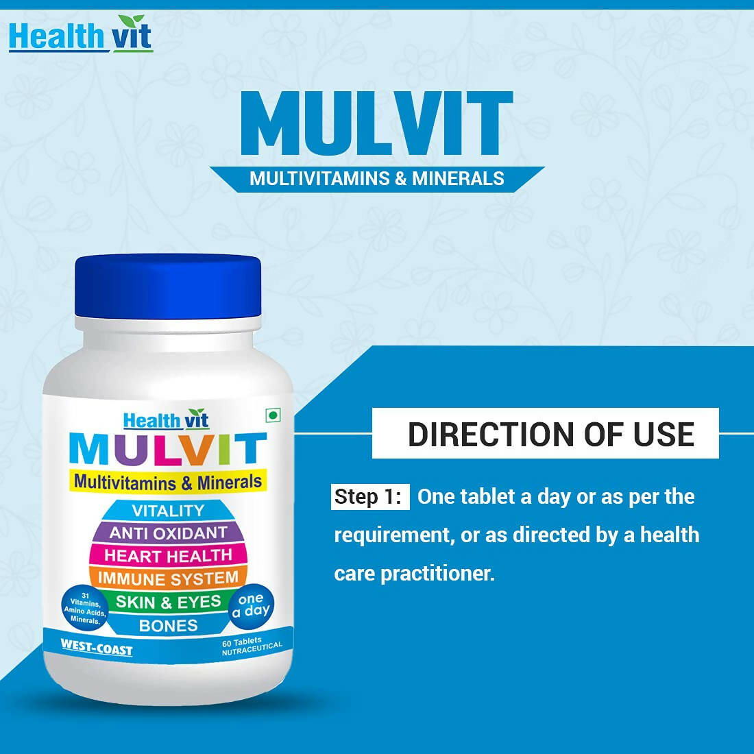 Healthvit Mulvit Multivitamins and Minerals Tablets