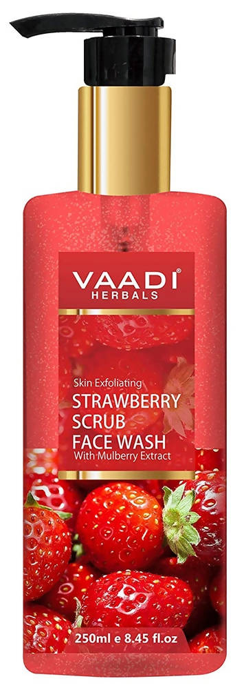 Vaadi Herbals Skin Exfoliating Strawberry Scrub Face Wash with Mulberry - usa canada australia