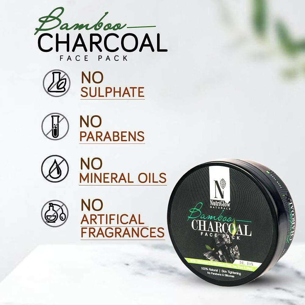 NutriGlow NATURAL'S Bamboo Charcoal Face Pack