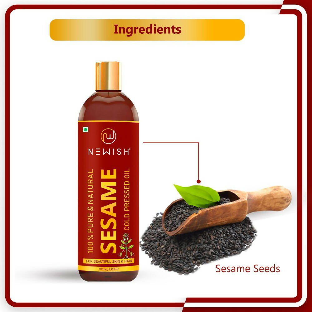 Newish Cold Pressed Sesame Oil For Hair & Skin