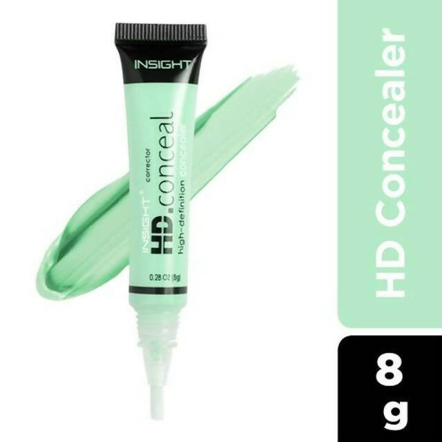 Insight Cosmetics Hd Concealer - Natural Finish, Water-Resistant - Pista Green