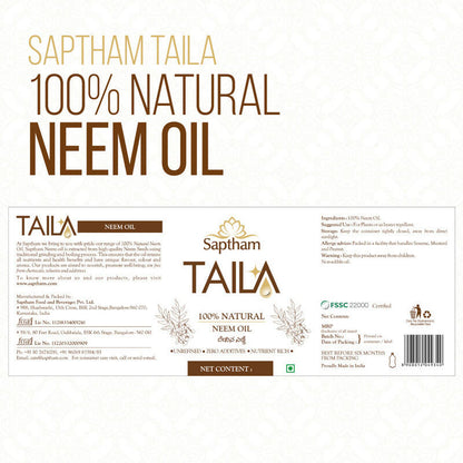 Saptham Taila 100% Natural Neem Oil