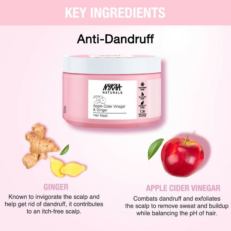 Nykaa Naturals Anti-Dandruff - Free Hair Mask With Apple Cider Vinegar & Ginger