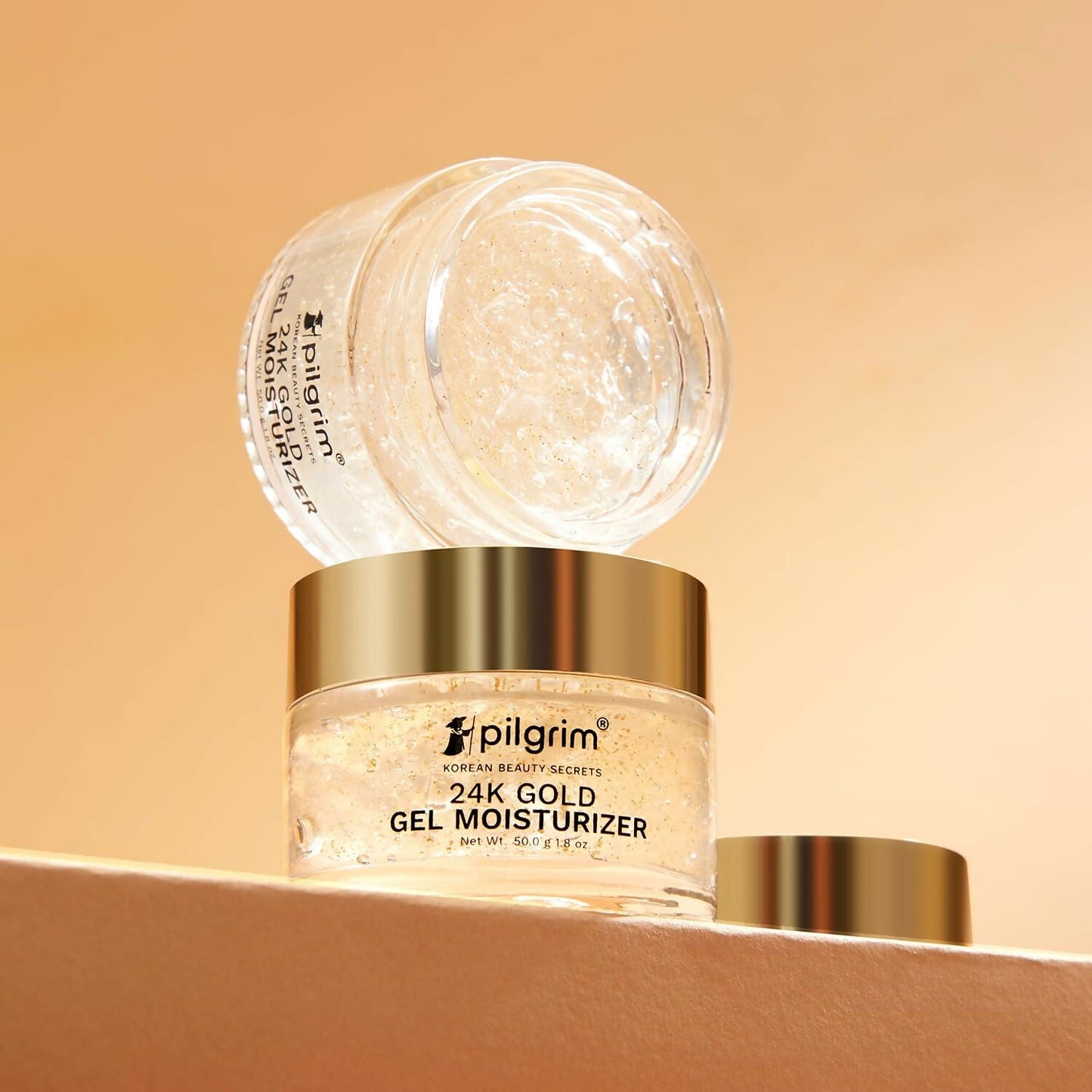 Pilgrim 24k Gold Gel Moisturizer, Reduces Dark Spots, Gives Luxurious Glow, Non-greasy