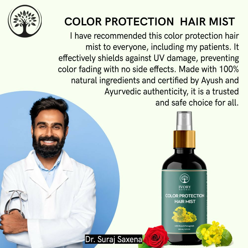 Ivory Natural Color Protection Hair Mist - Locks In Vibrant Hues, Adds Luminous Shine