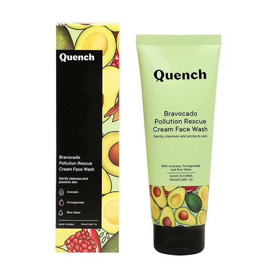 Quench Botanics Bravocado Pollution Rescue Cream Face Wash - BUDNE