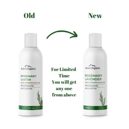 Aravi Organic Rosemary Lavender Hair Growth Hair Oil