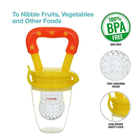 LuvLap Silicone Food/Fruit Nibbler with Extra Mesh