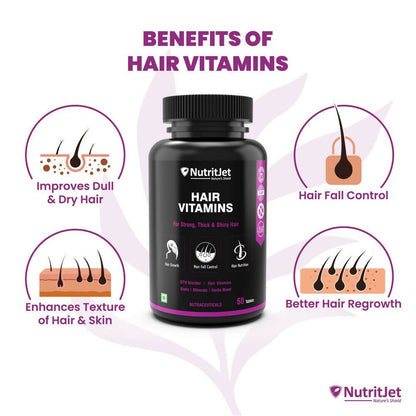 NutritJet Hair Vitamins Veg Tablets