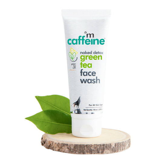 mCaffeine Green Tea Face Wash with Vitamin C & Hyaluronic Acid - BUDNE