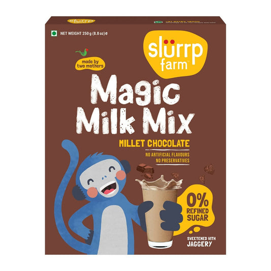 Slurrp Farm Chocolate Milk Mix Sweetened with Jaggery Powder - BUDNE