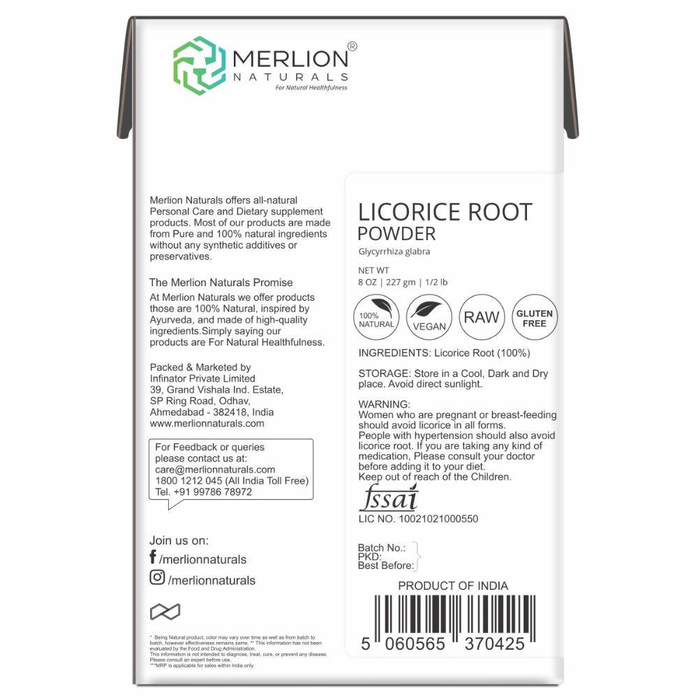 Merlion Naturals Licorice Root Powder (Mulethi)